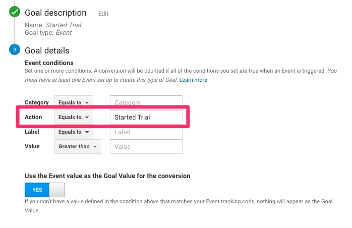 Google Analytics Goals