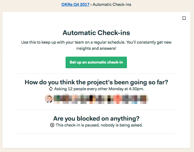OKR Automatic Check-in